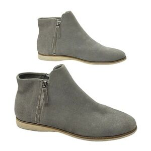 Rollie Women's Side Zip Casual Boots Suede Leather Gray Shoes Size US 10 (EU 41)